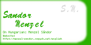 sandor menzel business card